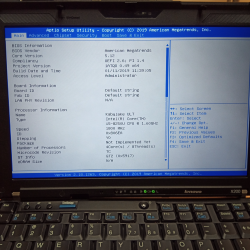 51NB ThinkPad X210 Pre-1st Gen 1920x1200