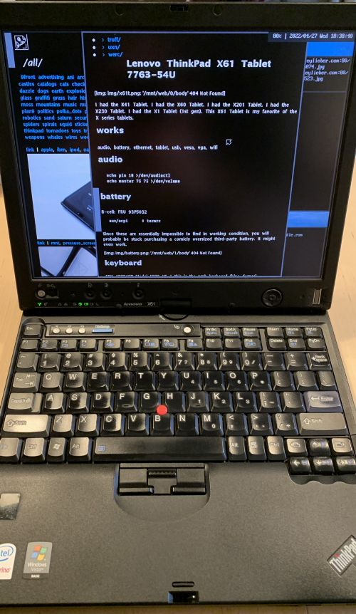 Lenovo ThinkPad X61 Tablet 7763-54U